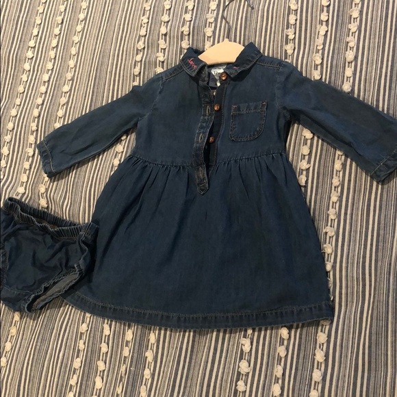 Embroidered Carters denim dress - 12 months - Picture 3 of 3